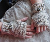 steampunk_knit_fingerless_gloves_strapped_button_tan_fleck_ready_to_ship_1bdd8863.jpg