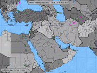 گزارش آخرین رعد و برق - نقشه رعد و برق